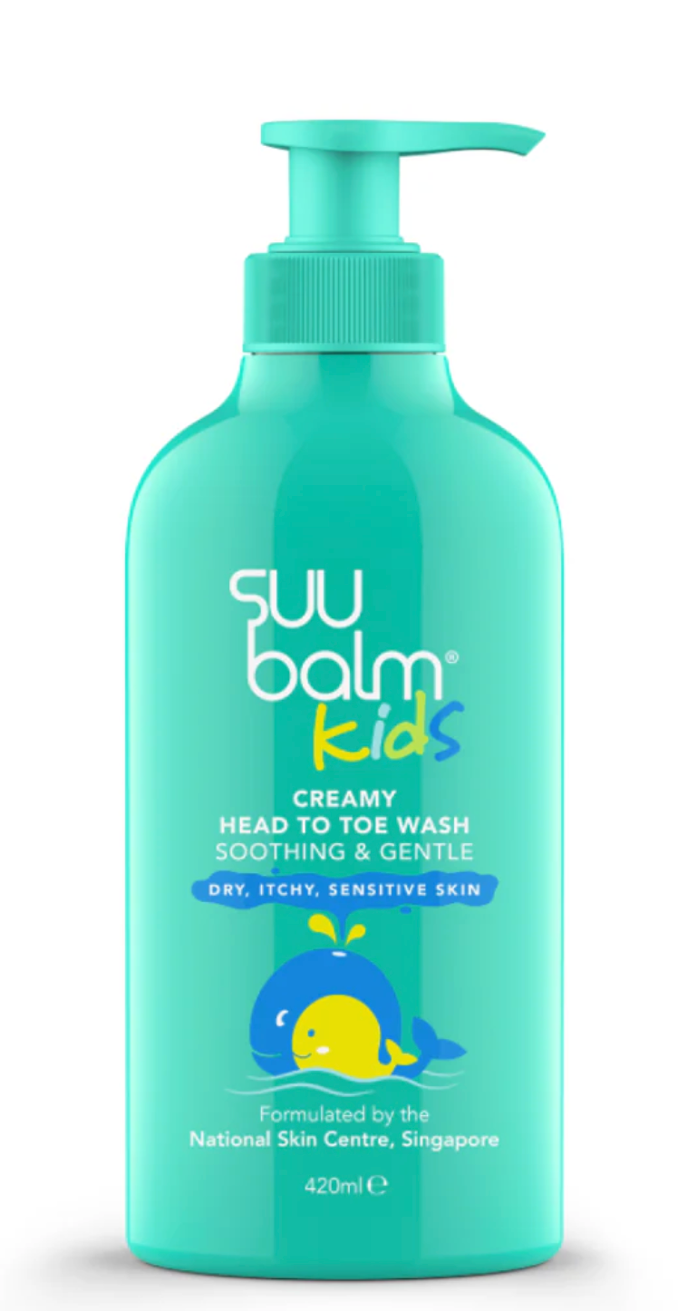 Suu Balm Kids Creamy Head To Toe Wash (Soothing & Gentle)