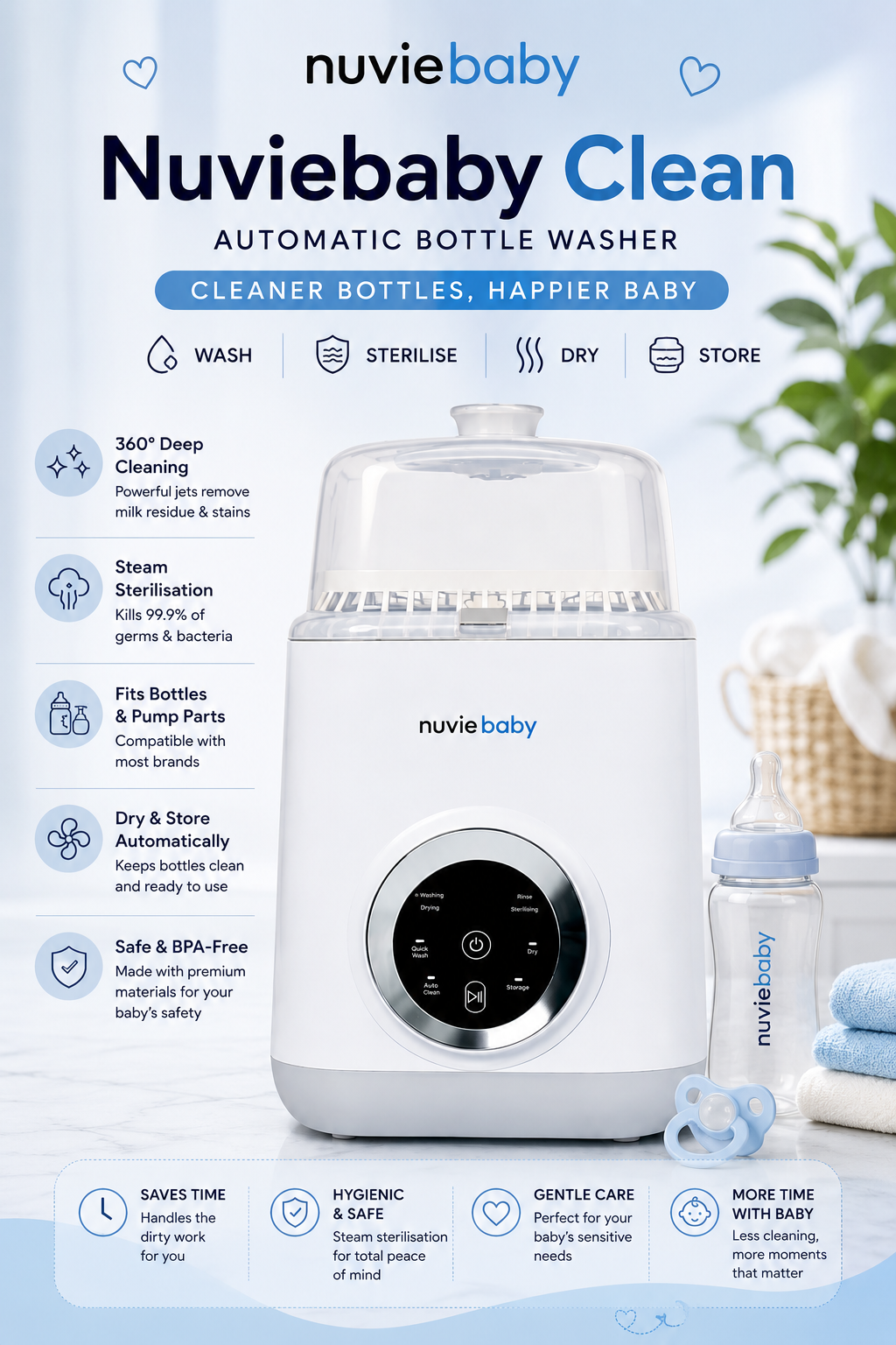 Nuviebaby Clean 4in1 Bottle Washer