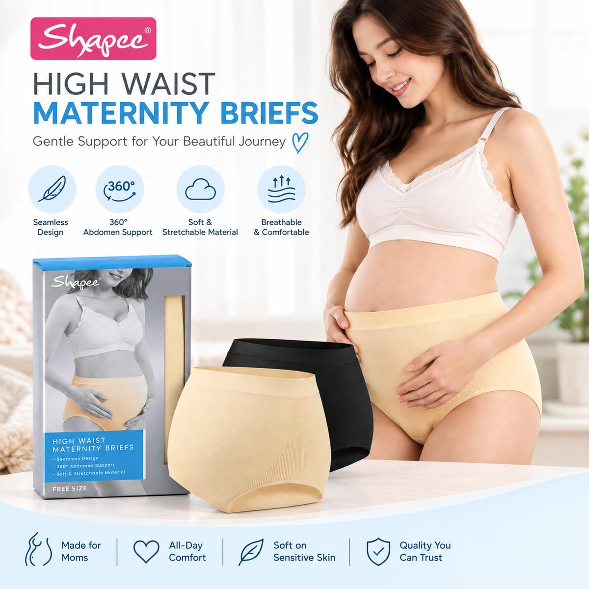 Maternity High Waist Brief (1) Pc