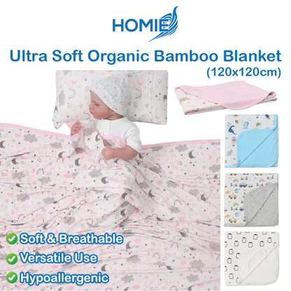 HOMIE Cozy Baby Bamboo Blanket (size120x120cm)
