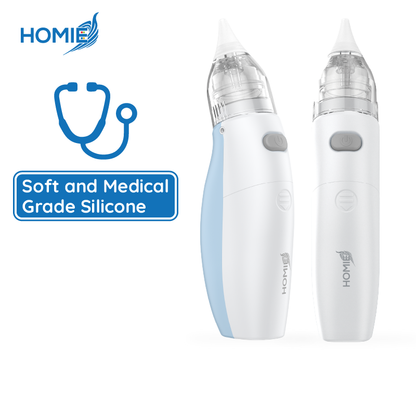 HOMIE Electric Nasal Aspirator】Baby Safety Nose Suction Cleaner with Battery