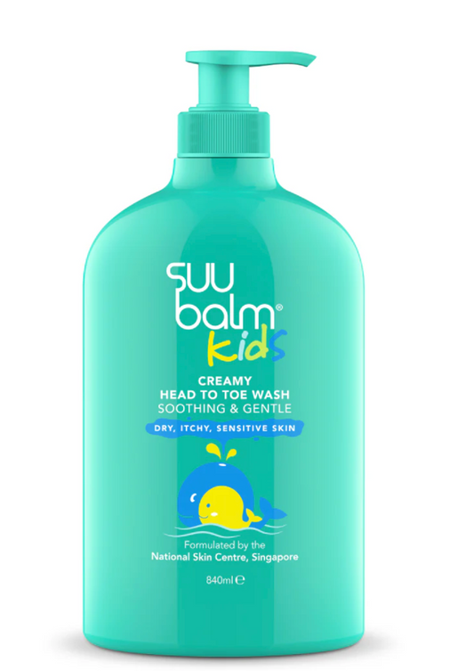 Suu Balm Kids Creamy Head To Toe Wash (Soothing & Gentle)