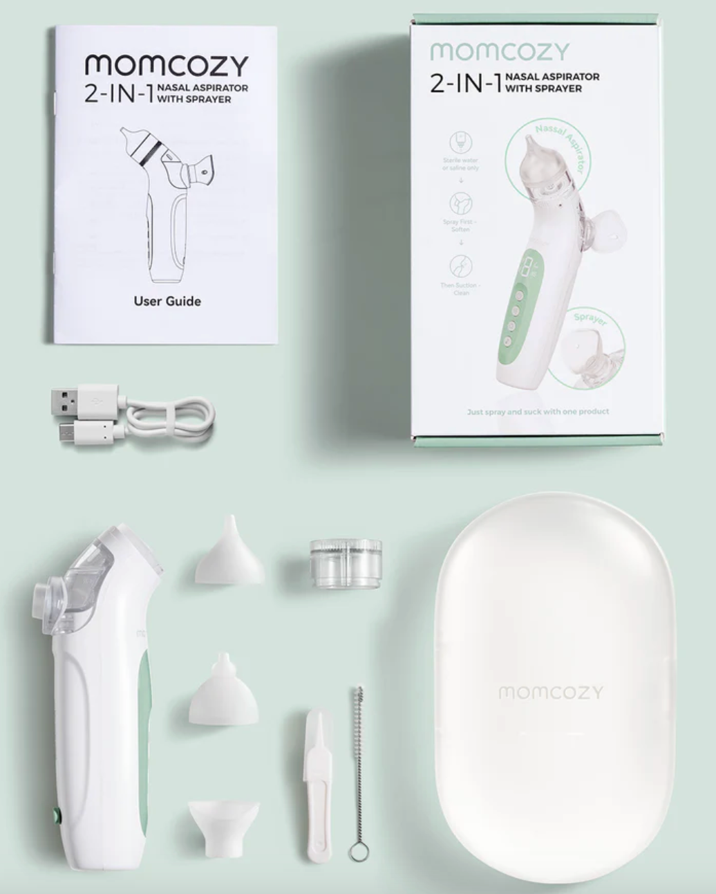 Momcozy BreezyClear™ 2-in-1 Spray & Suction Electric Nasal Aspirator