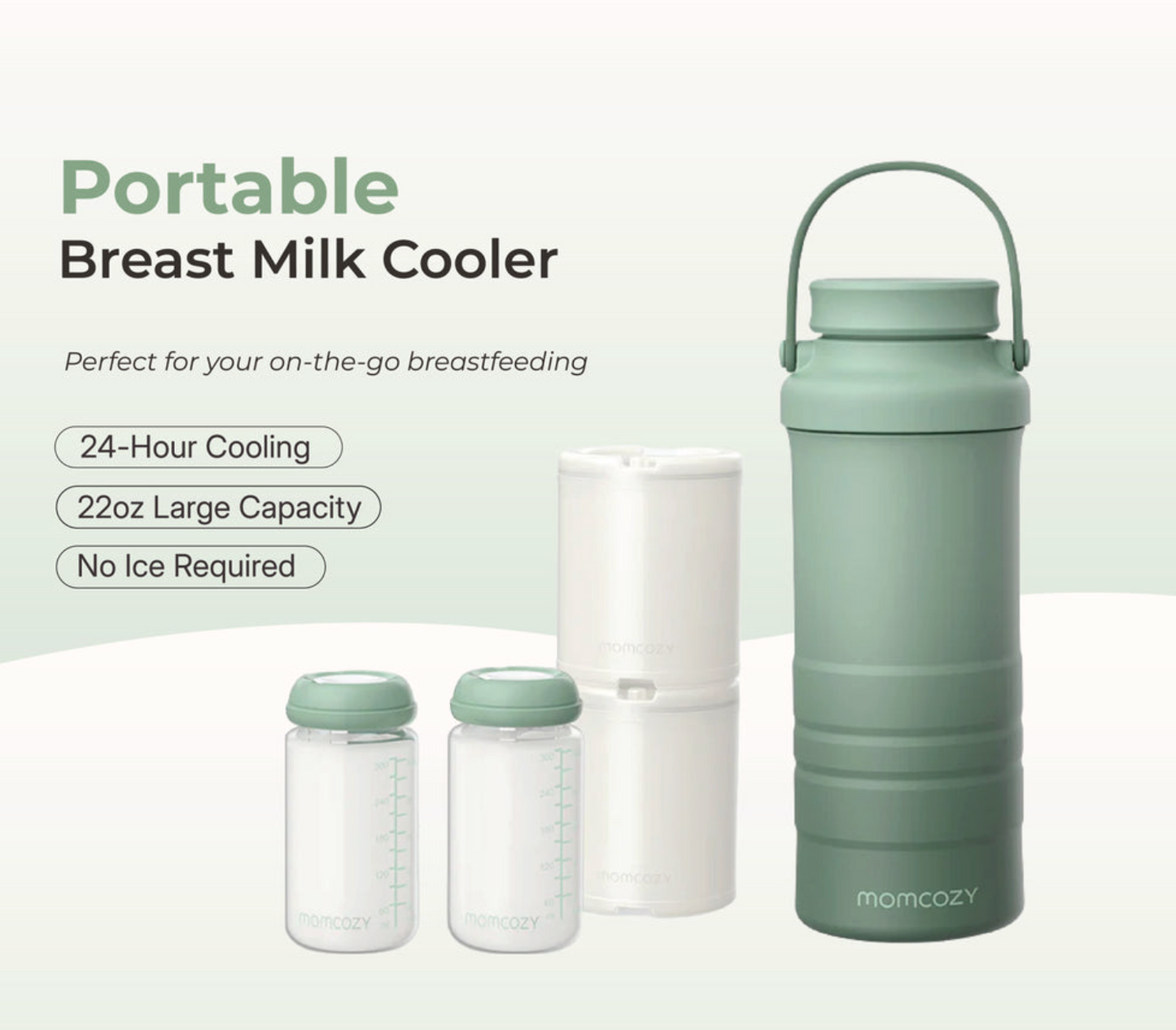 Momcozy Portable Breast Milk Cooler for Outdoor (22oz) - 24H Temperature Control