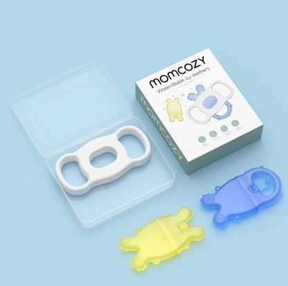 Momcozy Icy Water Fillable Teether (2 pcs) Food Grade Silicone Teething Relief