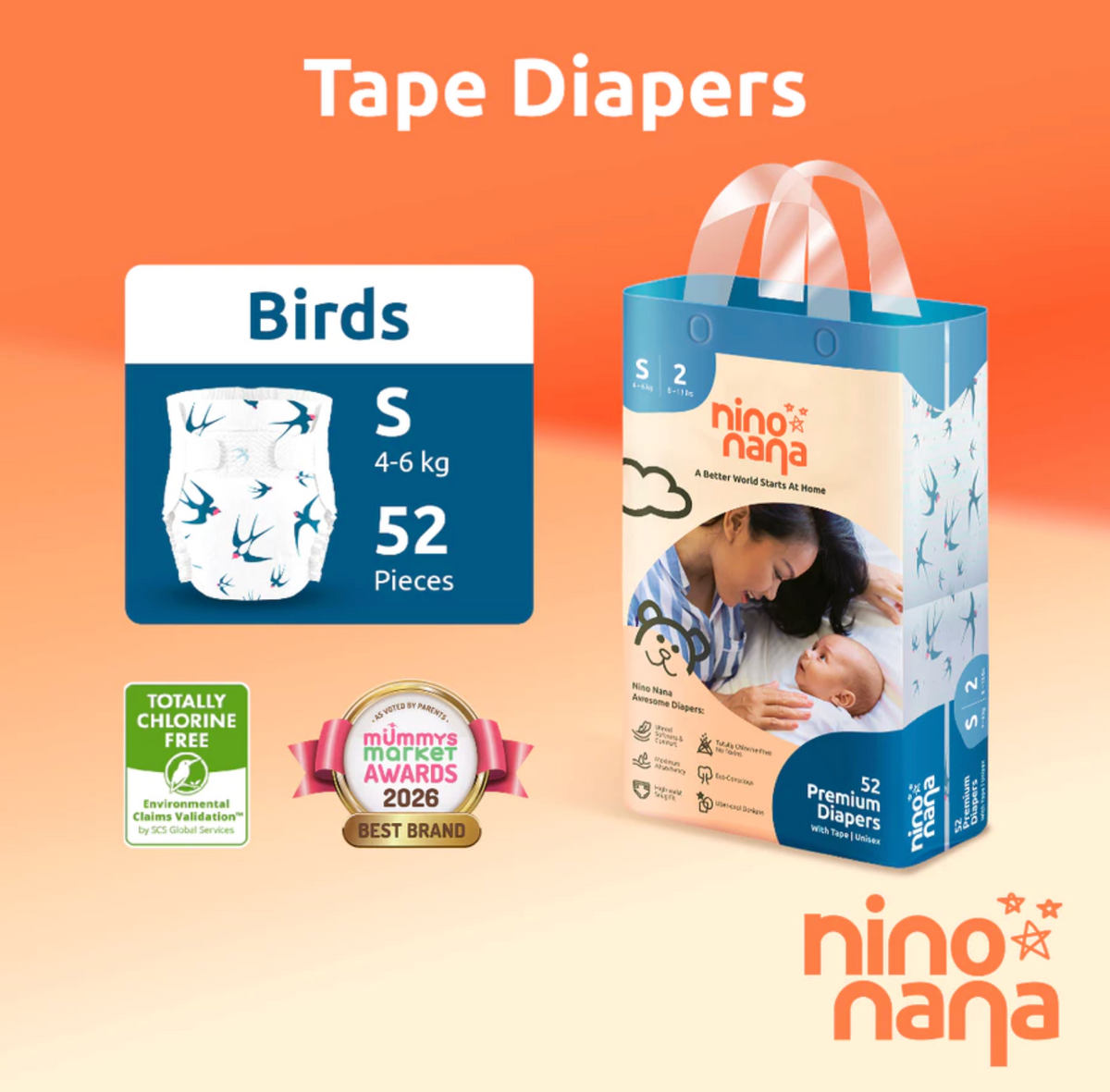 Nino Nana Diapers [1 pack]