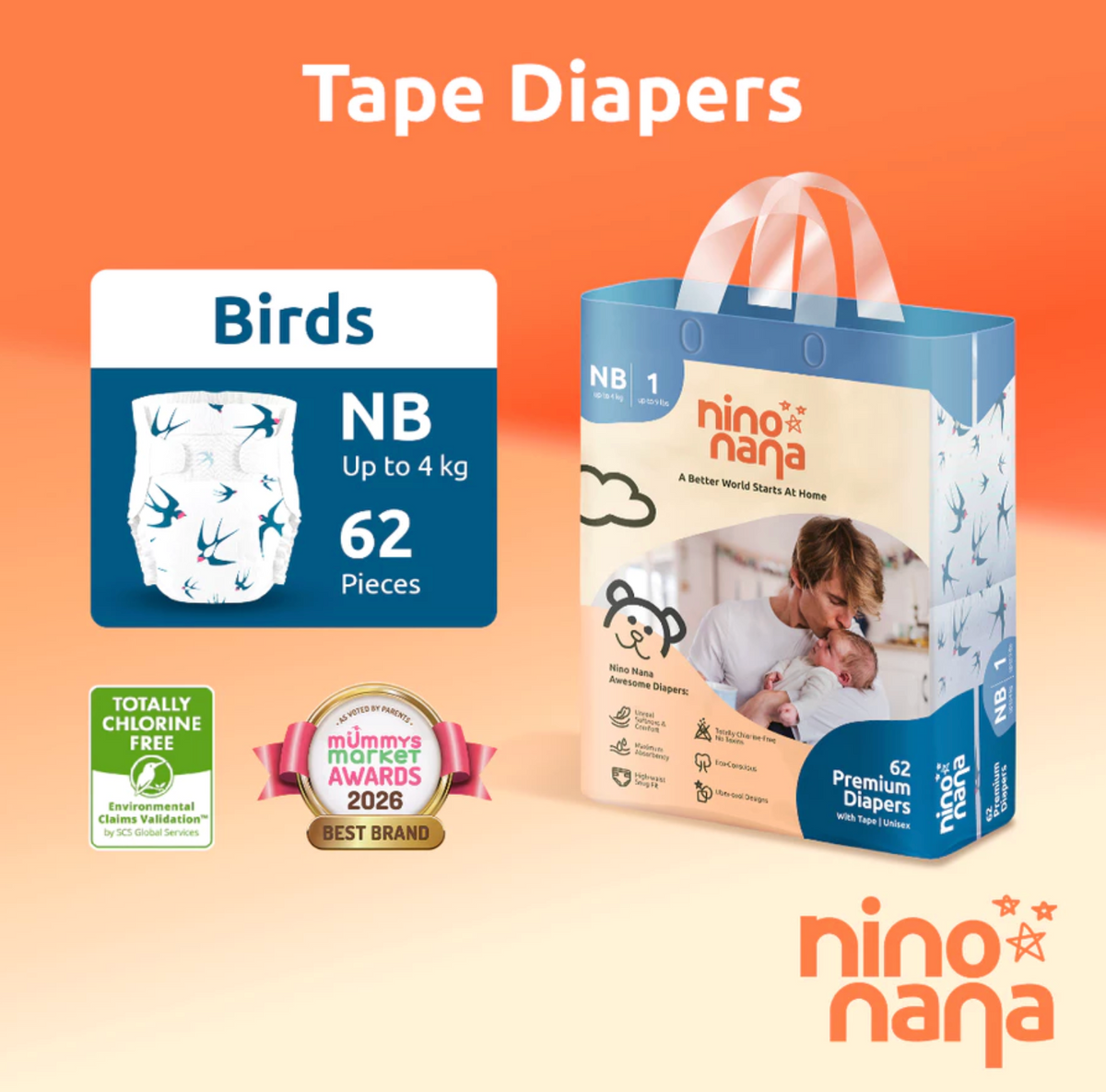 Nino Nana Diapers [1 pack]