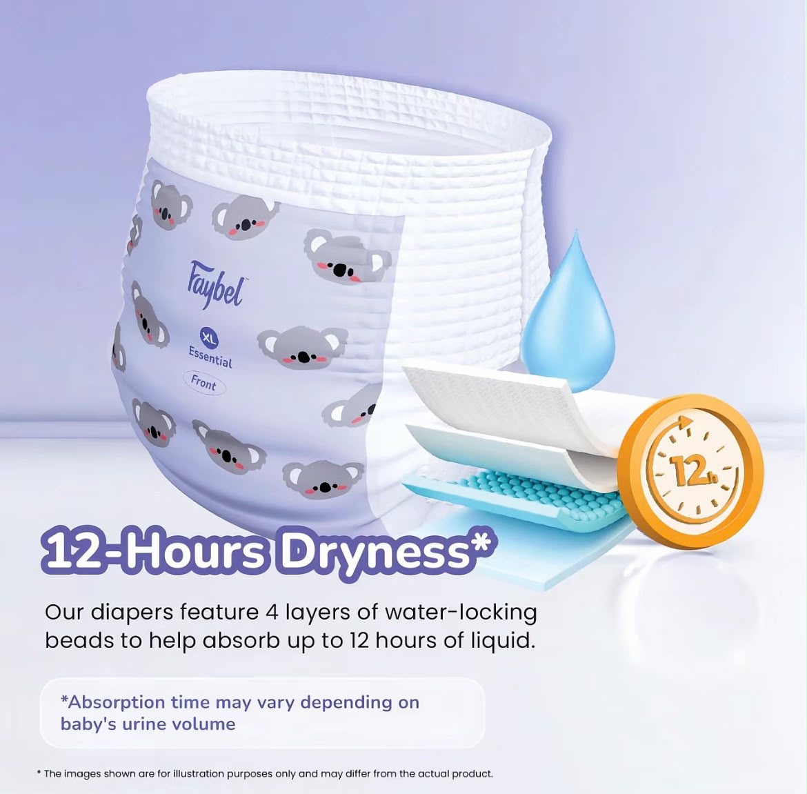 Faybel No Messy Super Absorbent Diaper Tape and Pant Hala Certified