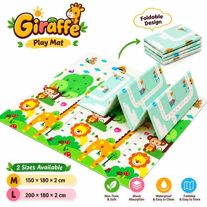 XPE Baby Playmat – Foldable & Roll Waterproof Play Mat, 2cm Thick Double Sided