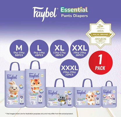 Faybel No Messy Super Absorbent Diaper Tape and Pant Hala Certified