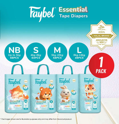 Faybel No Messy Super Absorbent Diaper Tape and Pant Hala Certified