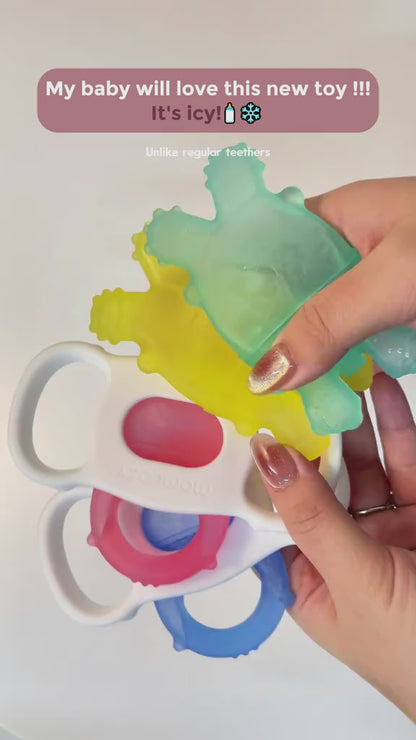Momcozy Icy Water Fillable Teether (2 pcs) Food Grade Silicone Teething Relief